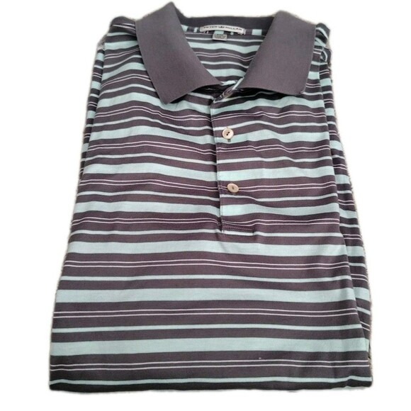 2 Peter Millar Polo Shirts Size XXL Stripe Cotton Short Sleeve - Picture 6 of 6
